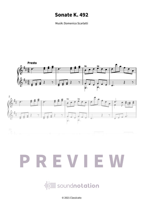 Sonate K. 492 - Preview Page 1