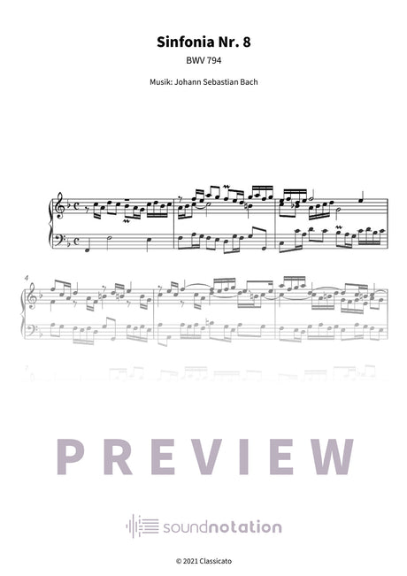 Sinfonia Nr. 8 - Preview Page 1