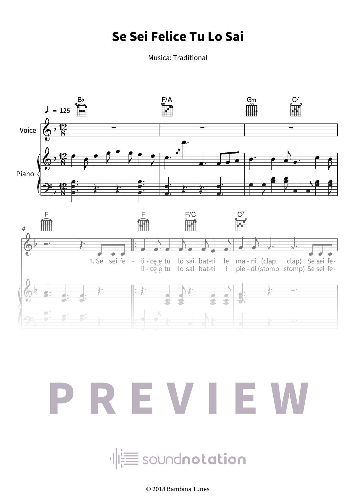 Se Sei Felice Tu Lo Sai - Preview Page 1