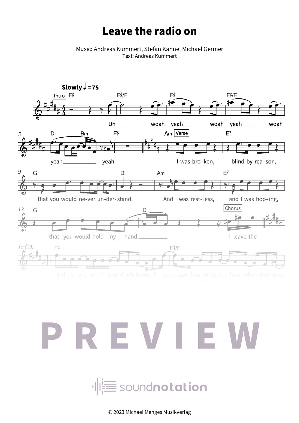Leave the radio on - Preview Page 1