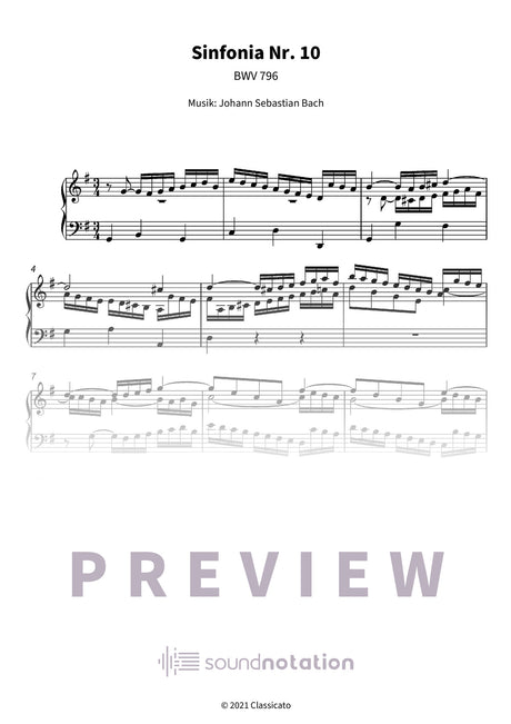 Sinfonia Nr. 10 - Preview Page 1