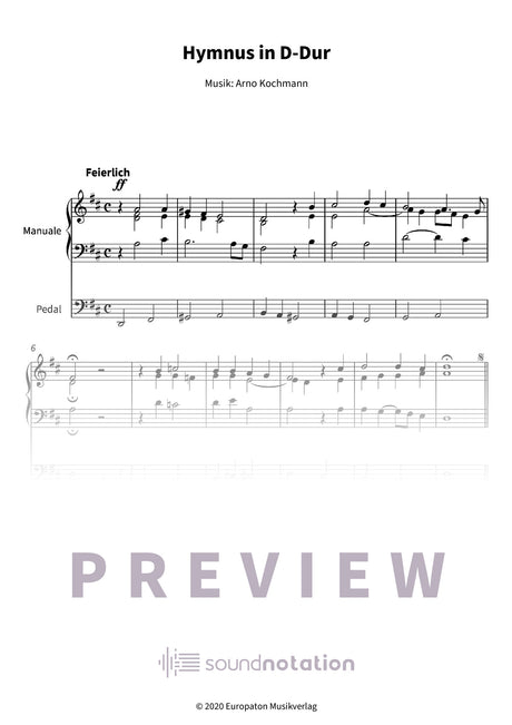 Hymnus in D-Dur - Preview Page 1