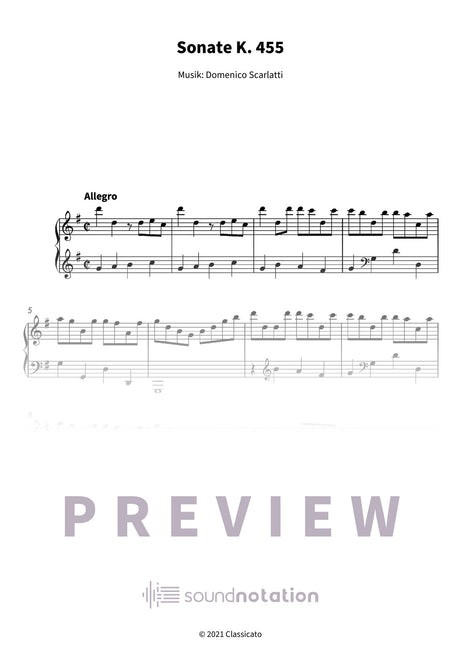 Sonate K. 455 - Preview Page 1