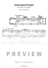 Humoresque in B major - Preview Page 1