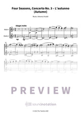 Four Seasons, Concerto No. 3 – L'autunno (Autumn) - Preview Page 1