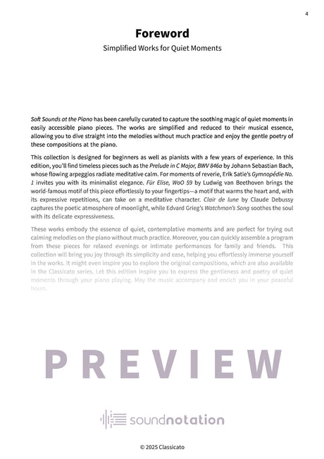 Soft Sounds at the Piano - Preview Page 1