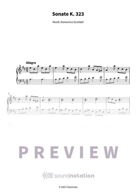 Sonate K. 323 - Preview Page 1