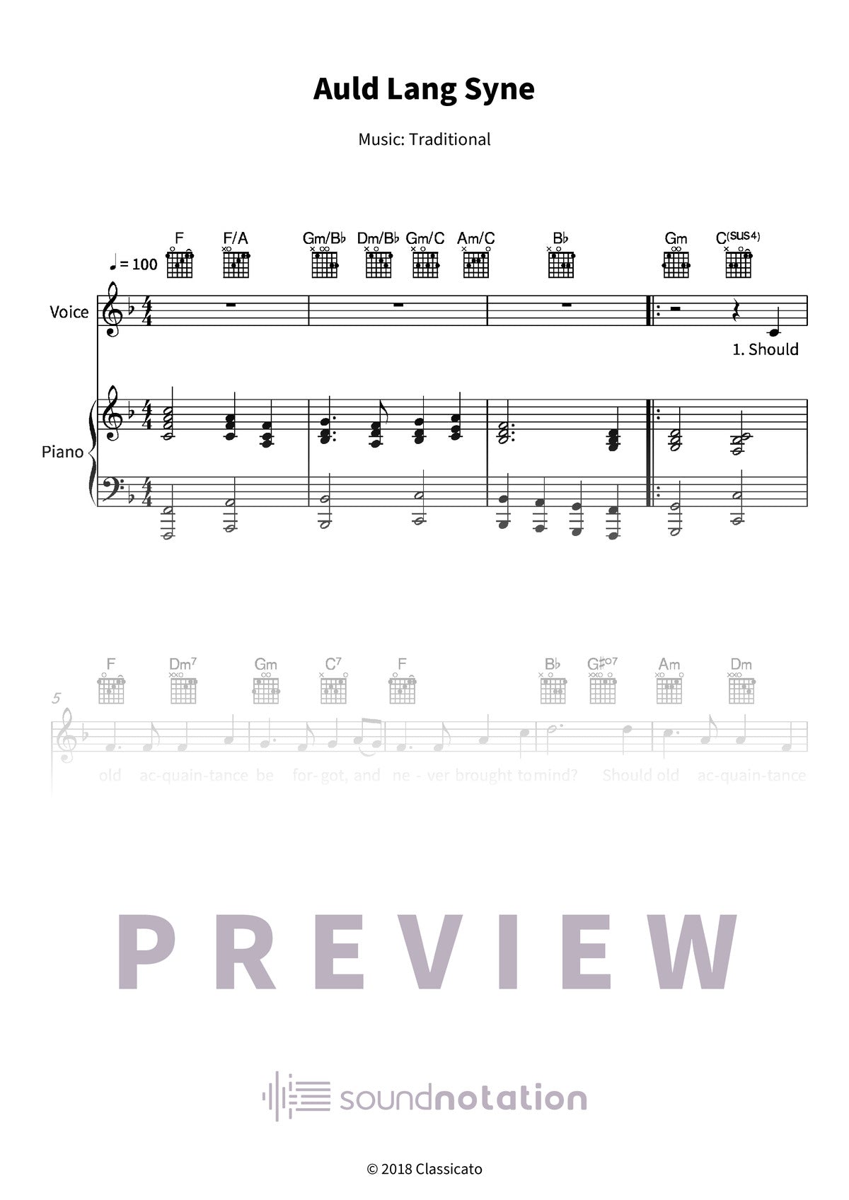 Auld Lang Syne - Preview Page 1