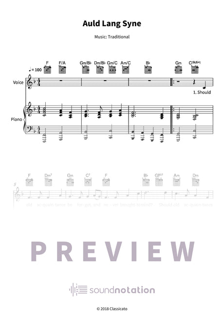 Auld Lang Syne - Preview Page 1