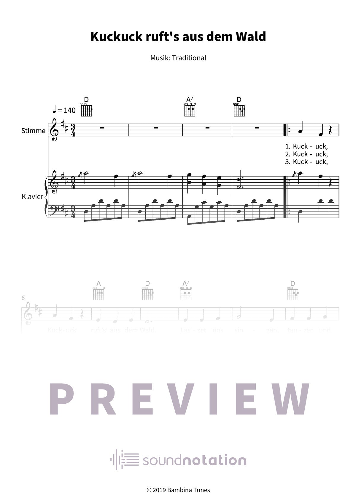 Kuckuck ruft's aus dem Wald - Preview Page 1