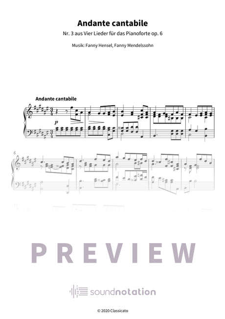 Andante cantabile - Preview Page 1