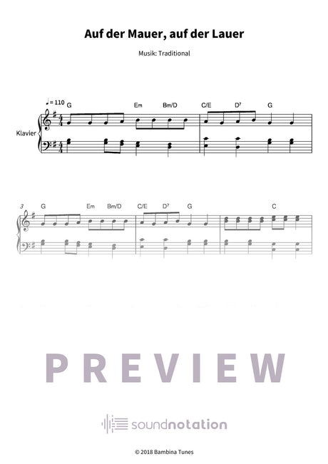Auf der Mauer, auf der Lauer - Preview Page 1