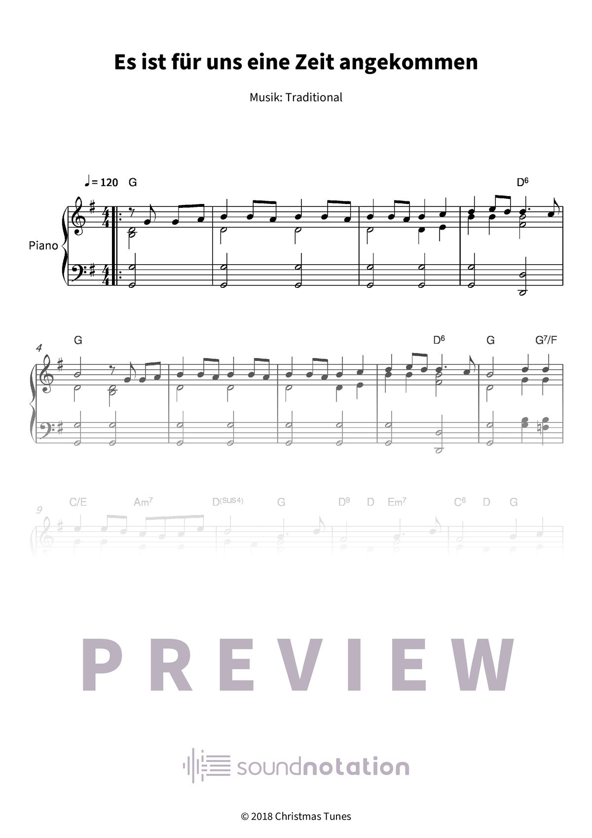 Es ist für uns eine Zeit angekommen - Preview Page 1
