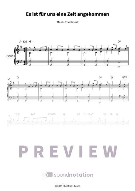 Es ist für uns eine Zeit angekommen - Preview Page 1