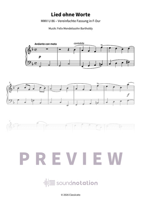 Lied ohne Worte - Preview Page 1