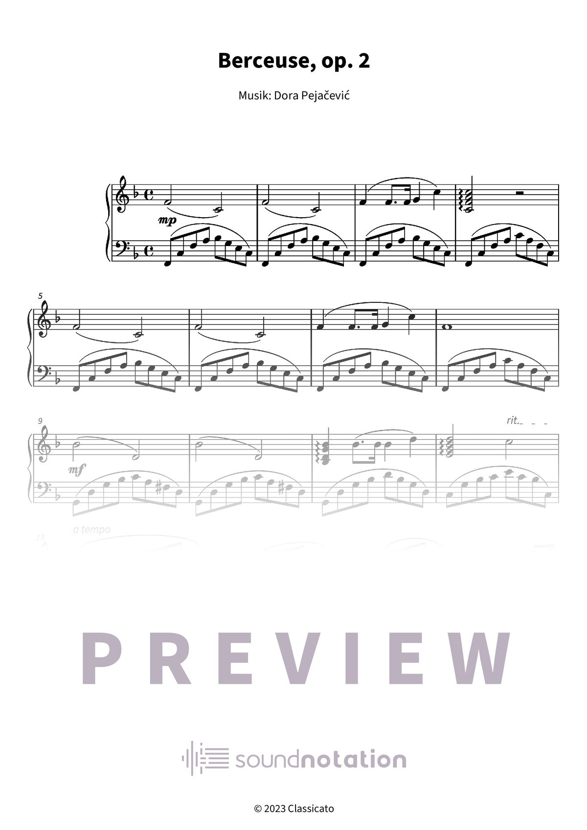 Berceuse op. 2 - Preview Page 1
