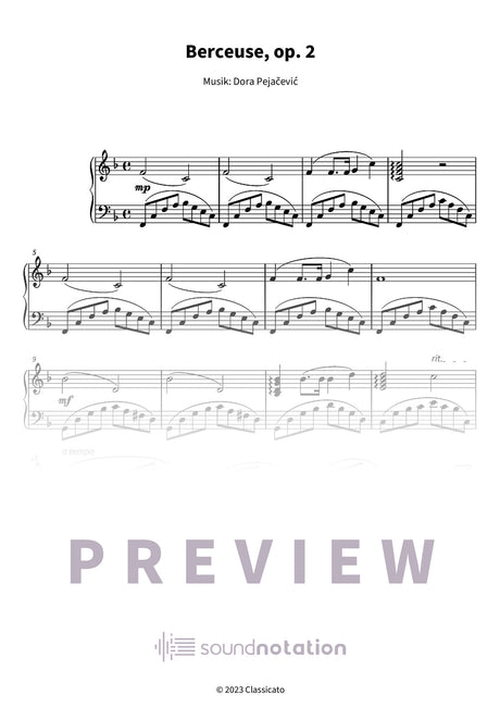 Berceuse op. 2 - Preview Page 1