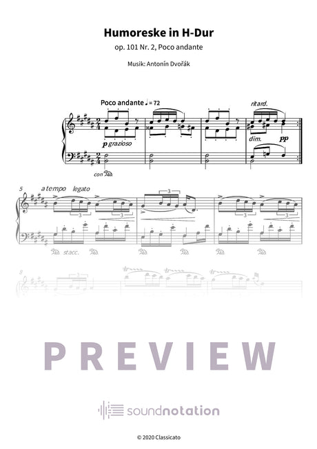 Humoreske in H-Dur - Preview Page 1