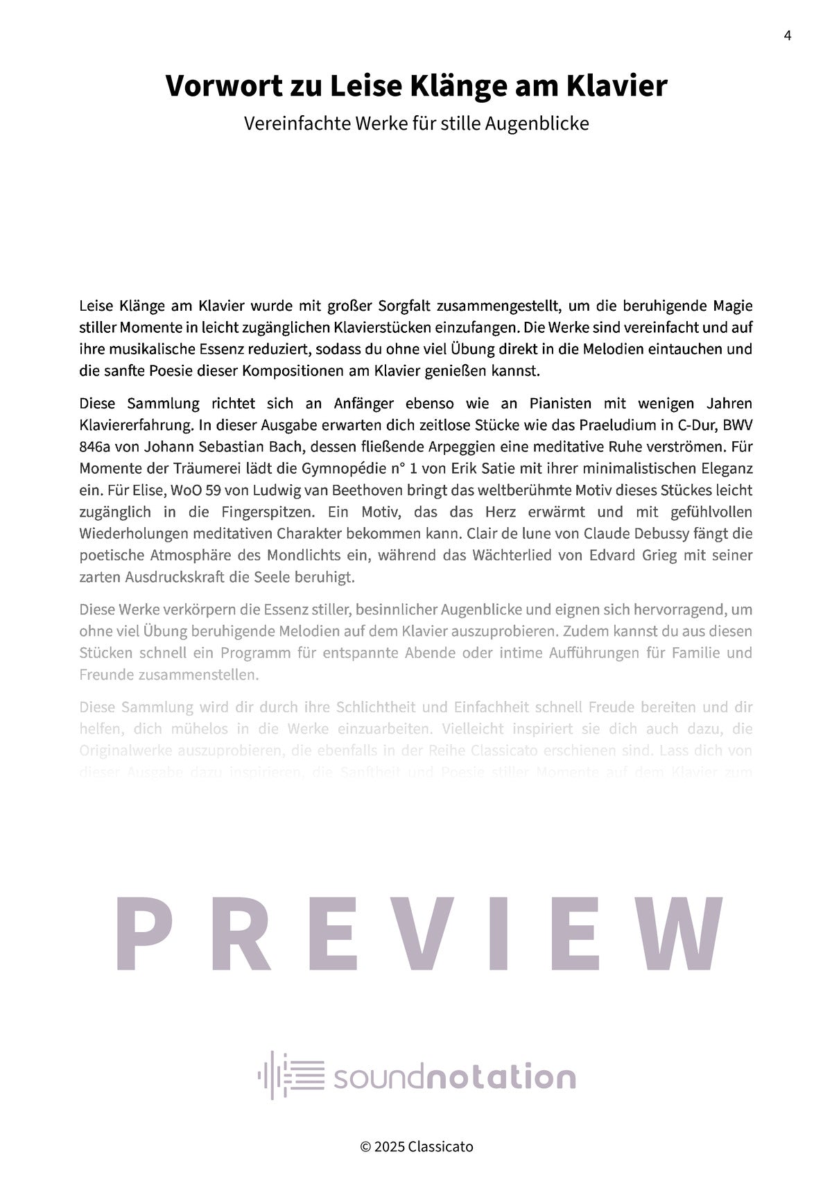 Leise Klänge am Klavier - Preview Page 1