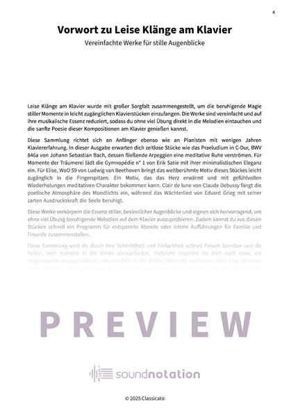 Leise Klänge am Klavier - Preview Page 1