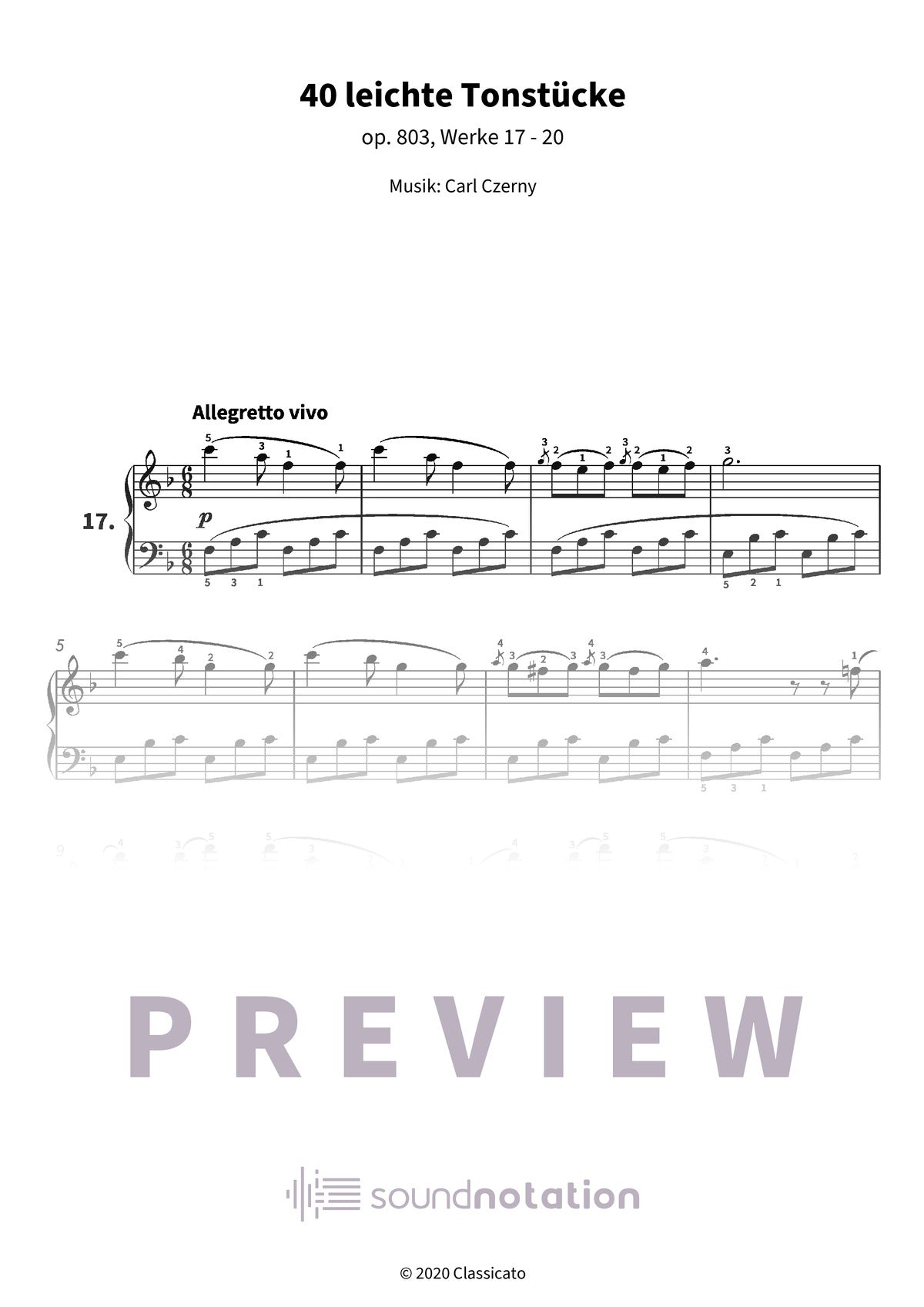 40 leichte Tonstücke - Preview Page 1