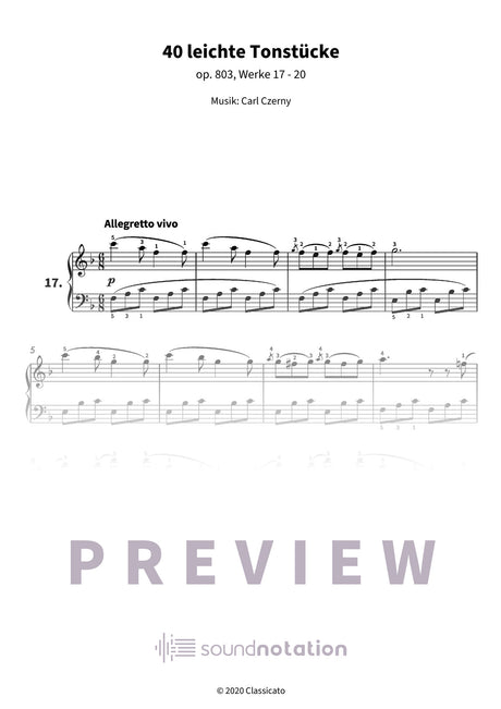 40 leichte Tonstücke - Preview Page 1