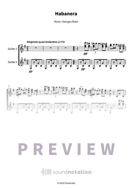 Habanera - Preview Page 1