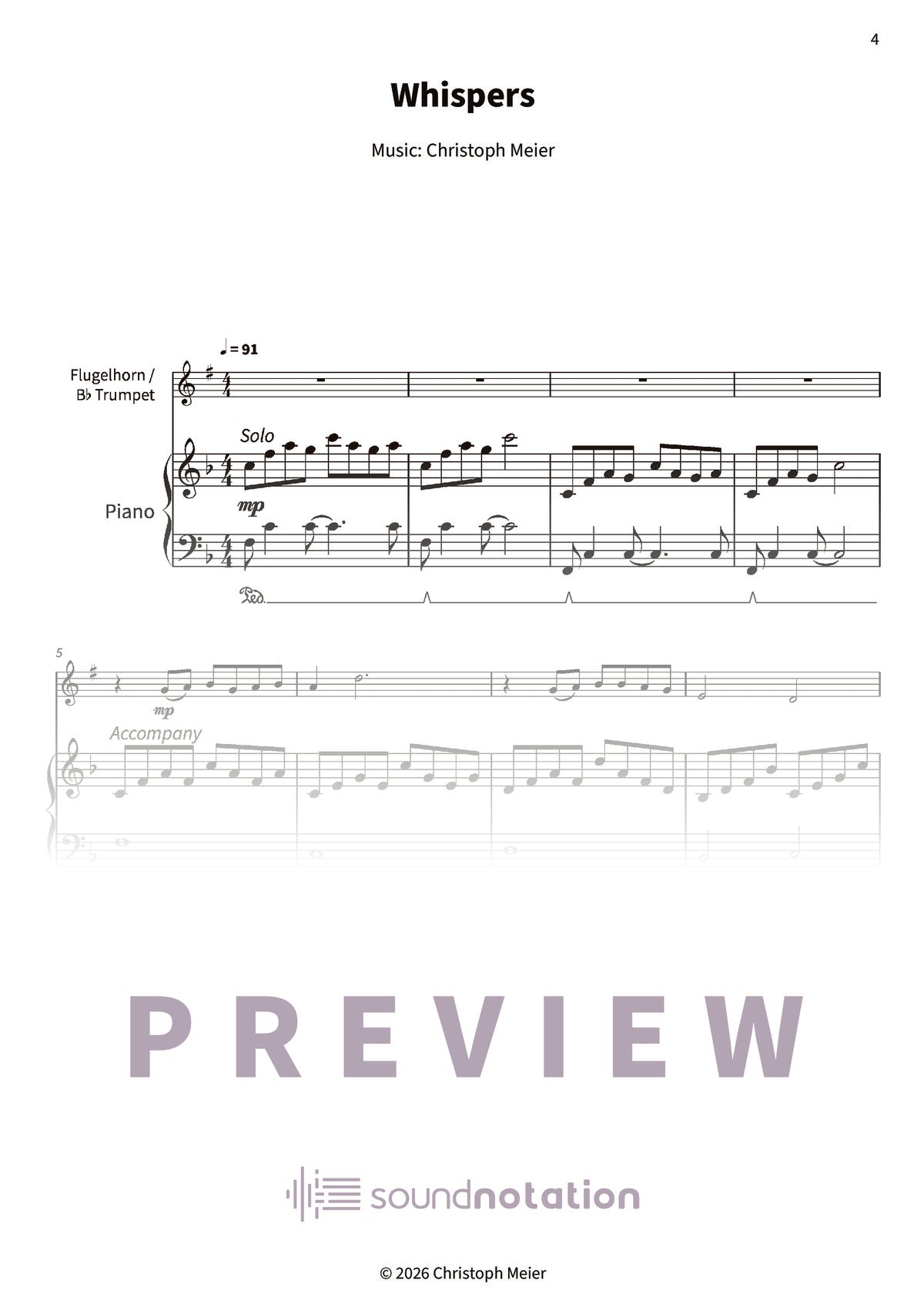 Ten Gentle Melodies For Weddings, Church And Other Occasions - Preview Page 1