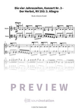 Die vier Jahreszeiten, Konzert Nr. 3 - Der Herbst - Preview Page 1