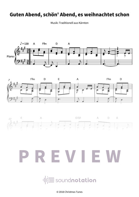 Guten Abend, schön' Abend, es weihnachtet schon - Preview Page 1