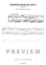 Song Without Words, Op. 19 No. 2 - Preview Page 1