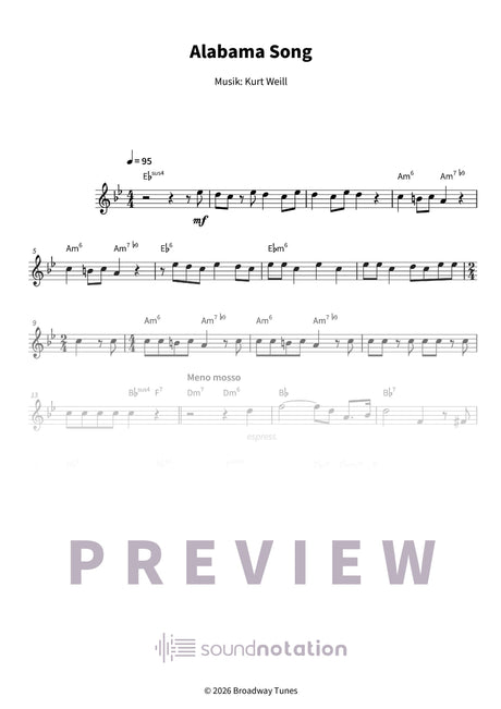 Alabama Song - Preview Page 1