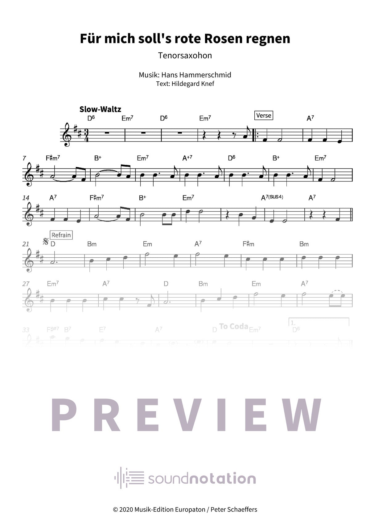 Für mich soll's rote Rosen regnen - Preview Page 1