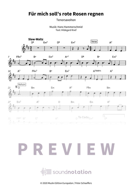 Für mich soll's rote Rosen regnen - Preview Page 1