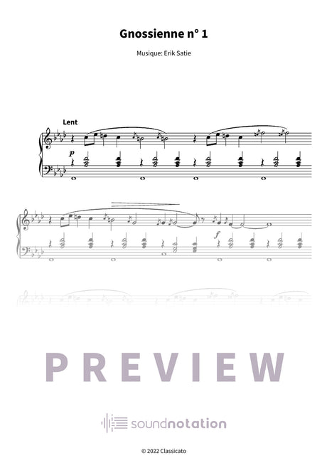 Gnossienne n° 1 - Preview Page 1