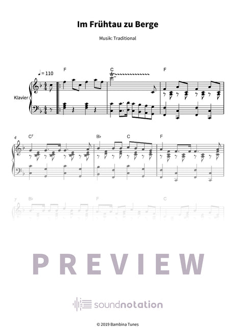 Im Frühtau zu Berge - Preview Page 1