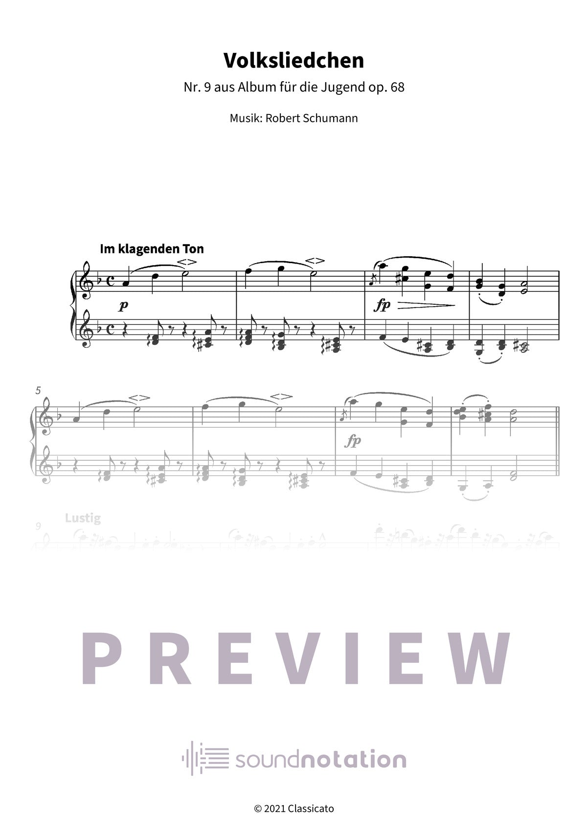 Volksliedchen - Preview Page 1