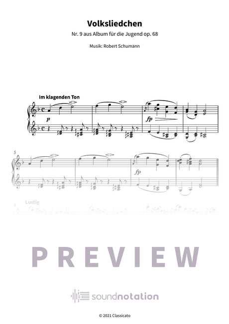 Volksliedchen - Preview Page 1