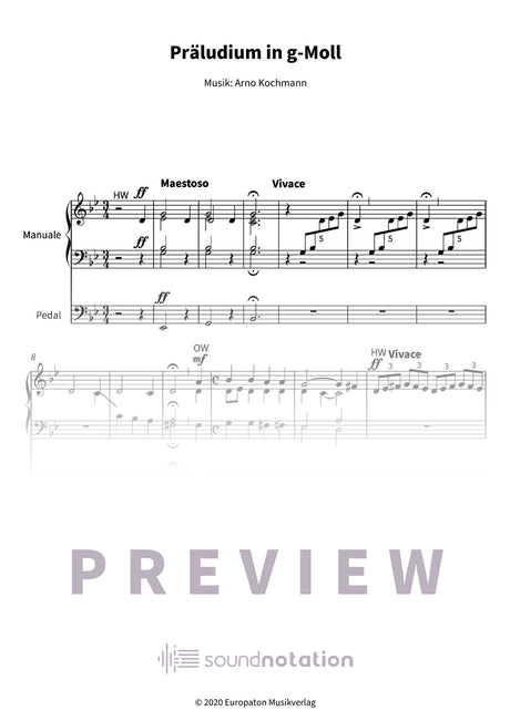 Präludium in g-Moll - Preview Page 1