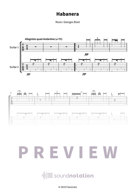 Habanera - Preview Page 1