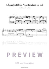 Scherzo im Schubert-Stil über „Ach du lieber Augustin“ - Preview Page 1