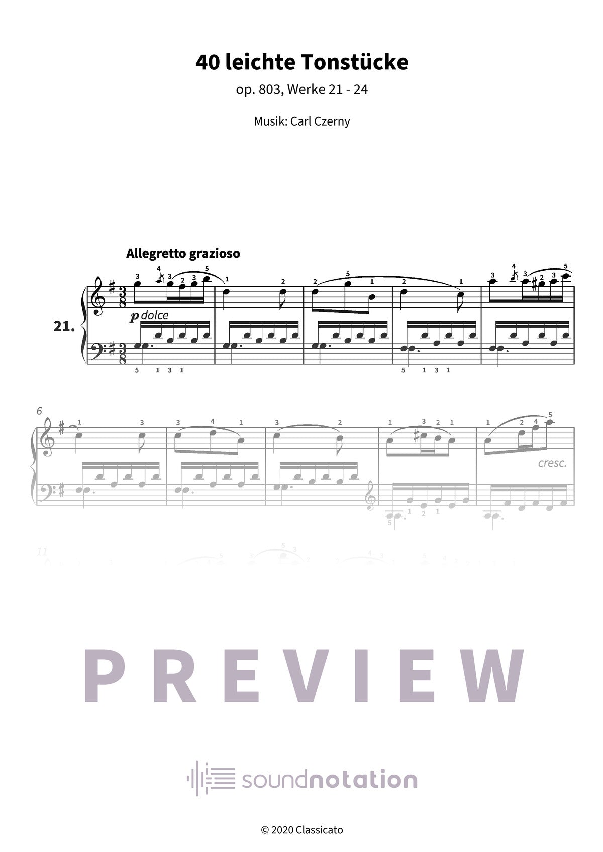 40 leichte Tonstücke - Preview Page 1