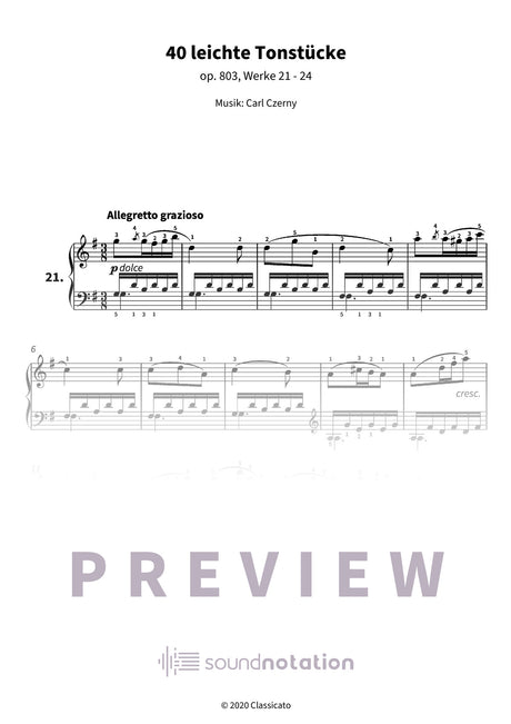 40 leichte Tonstücke - Preview Page 1