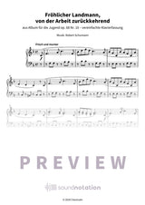 Fröhlicher Landmann, von der Arbeit zurückkehrend - Preview Page 1
