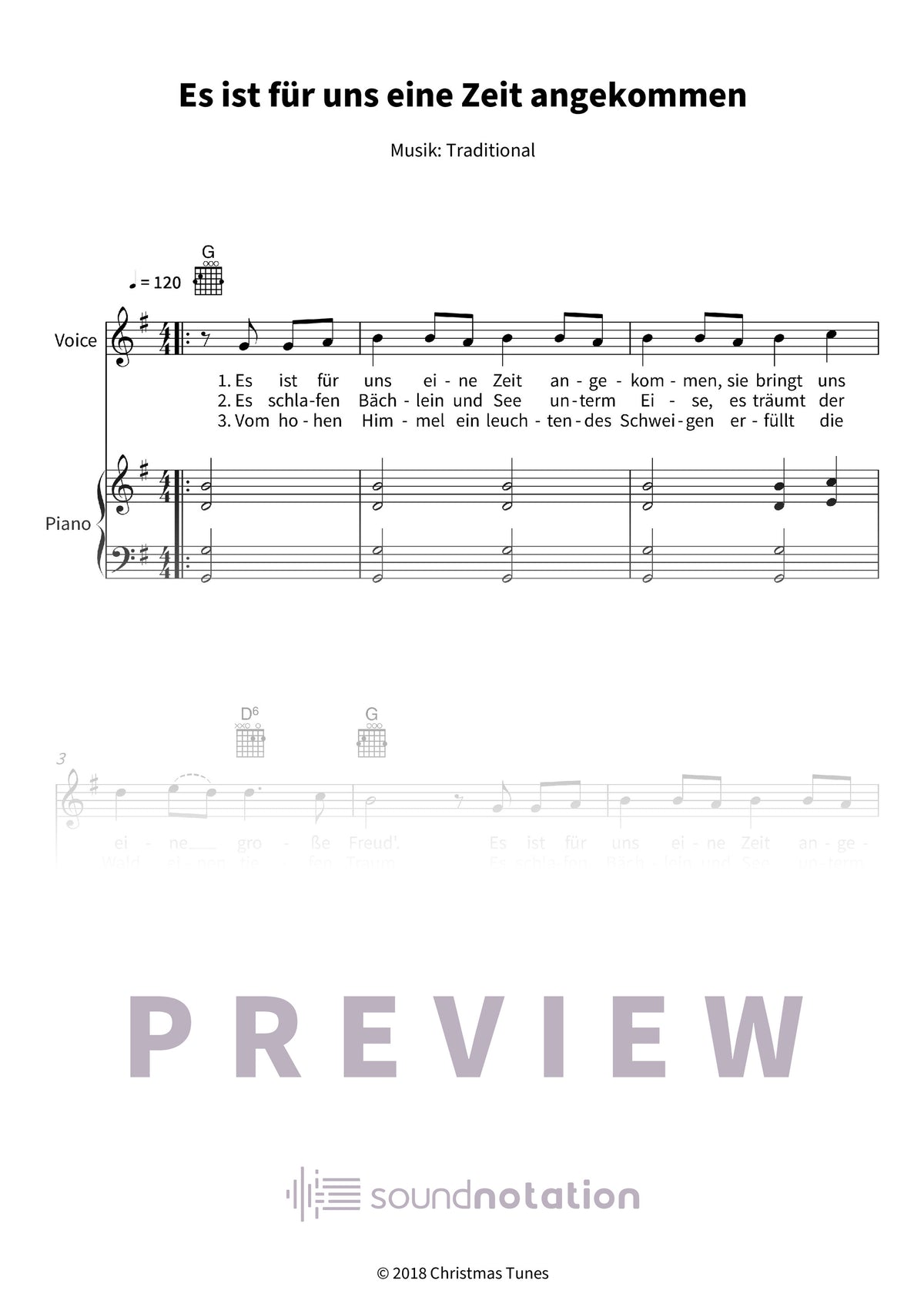 Es ist für uns eine Zeit angekommen - Preview Page 1