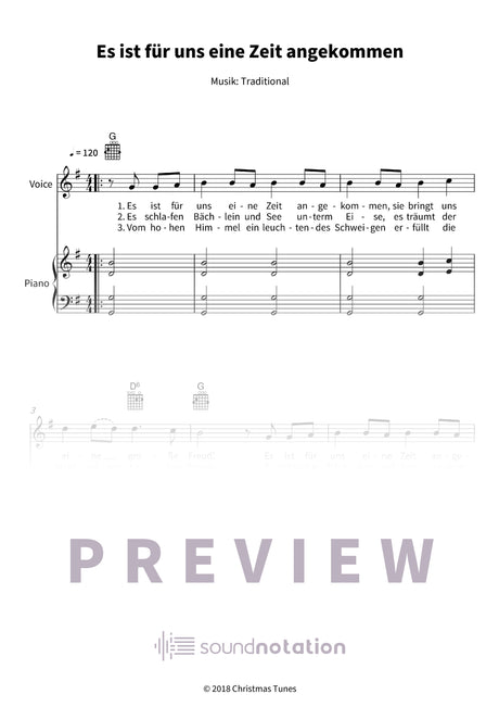 Es ist für uns eine Zeit angekommen - Preview Page 1