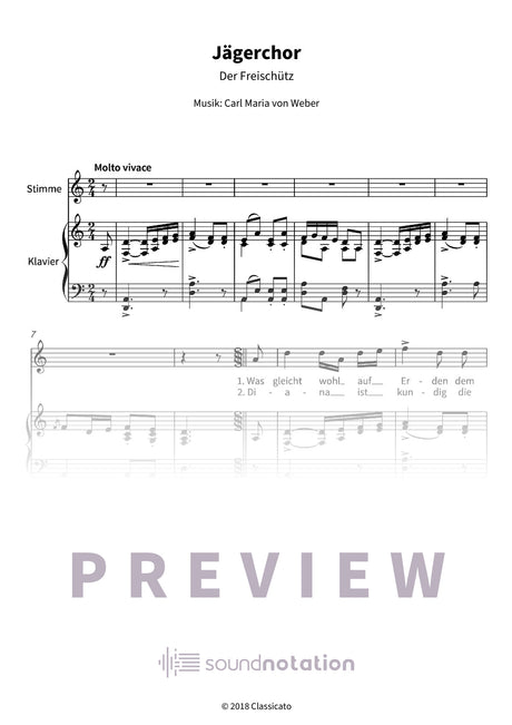 Jägerchor - Preview Page 1