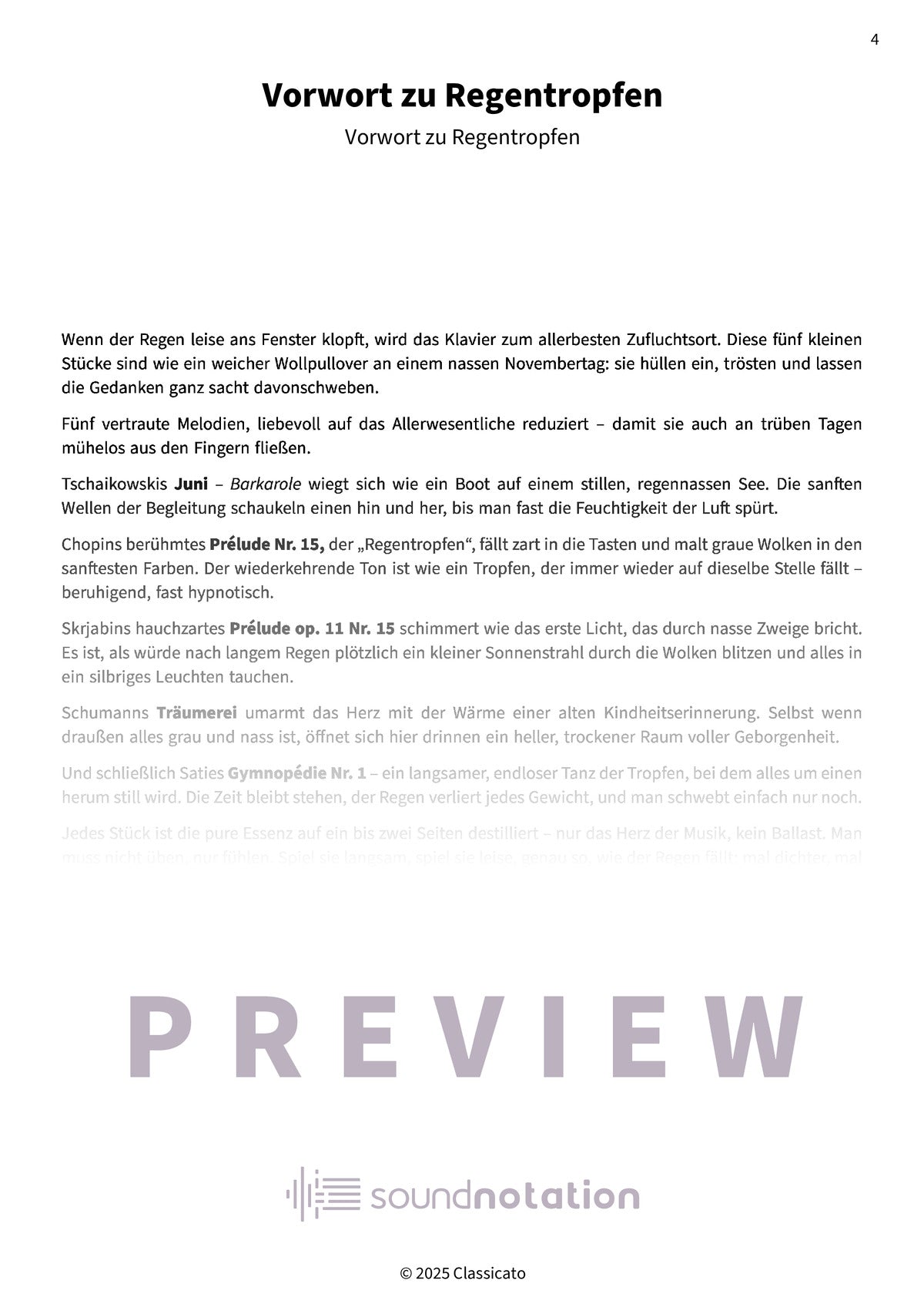 Regentropfen am Klavier - Preview Page 1
