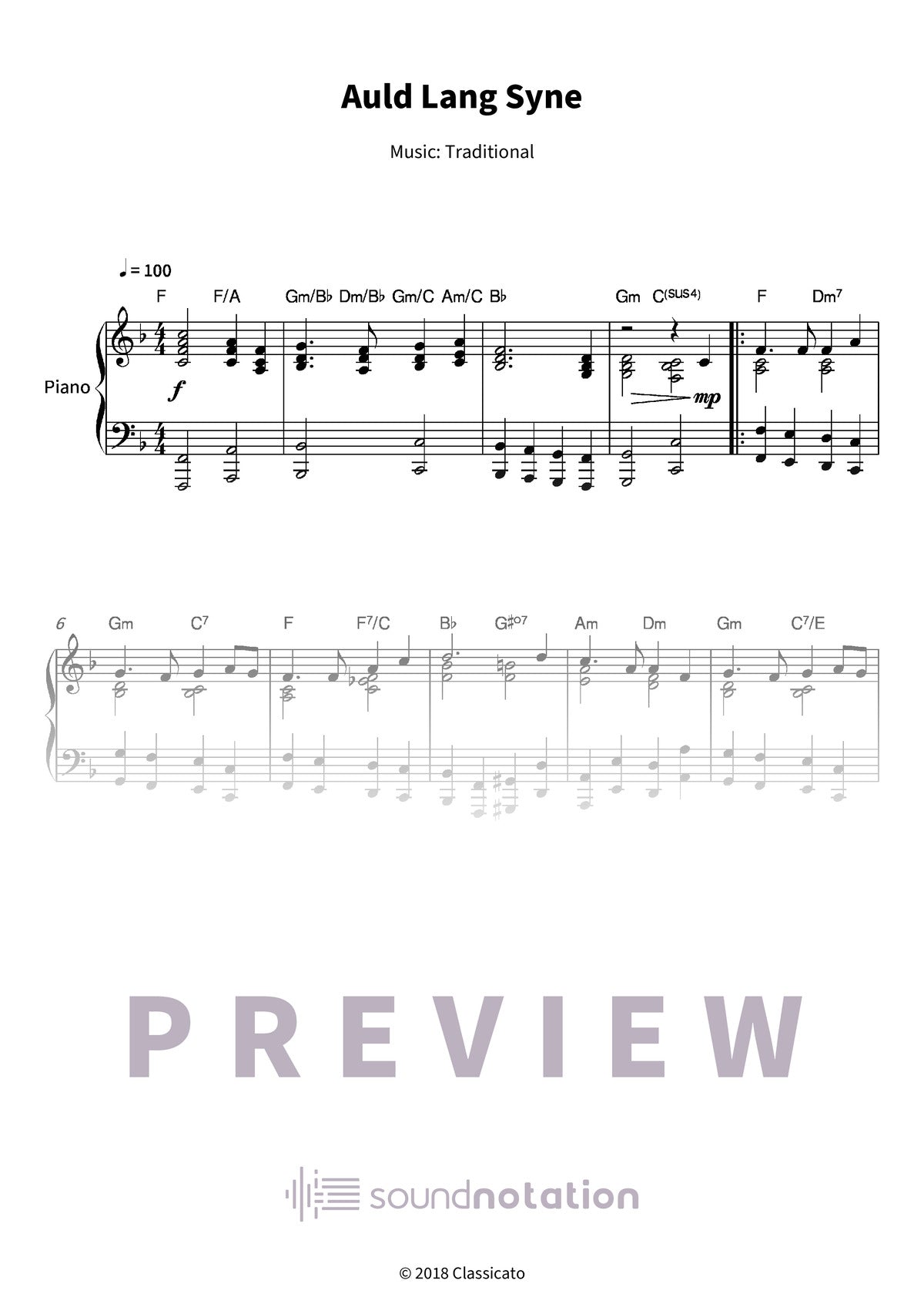 Auld Lang Syne - Preview Page 1