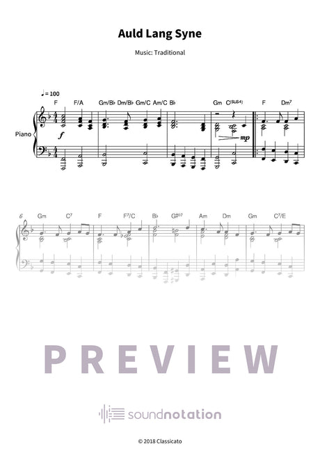 Auld Lang Syne - Preview Page 1